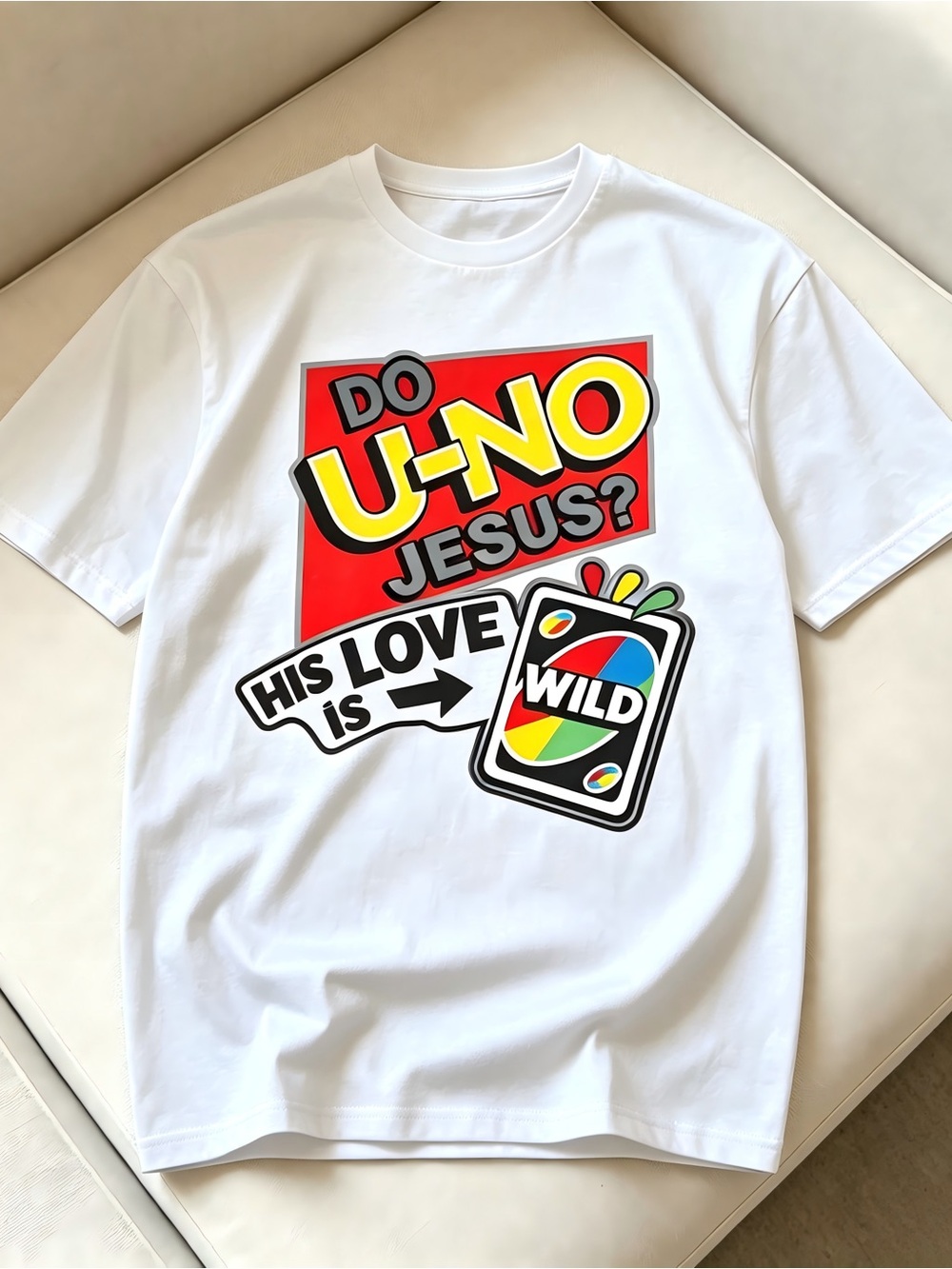 Do U NO Jesus His Love Is Wild white Womens Mens T-shirt Size Unisex
﻿